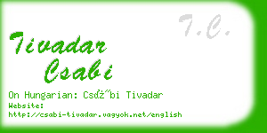 tivadar csabi business card